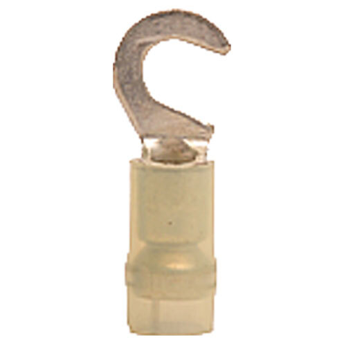 1210NYHC6 12-10 AWG 3-PIECE WITH SLEEVE NYLON INSULATED HOOK CONNECTOR WITH #6 STUD