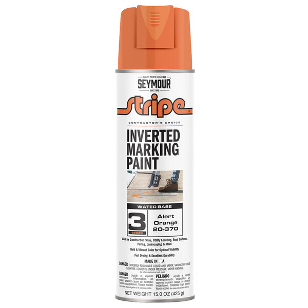SM-20-370 ALERT ORANGE STRIPE 3-SERIES INVERTED GROUND MARKING PAINT 20OZ CAN 150Z FILL