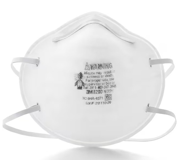 3M-142-8200 3M 8200 N95 DISPOSABLE WHITE PARTICULATE RESPIRATOR