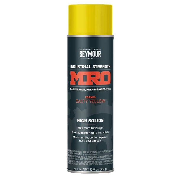 SM-620-1419 SAFETY YELLOW MRO HIGH SOLIDS SPRAY PAINT 20OZ CAN 16OZ FILL