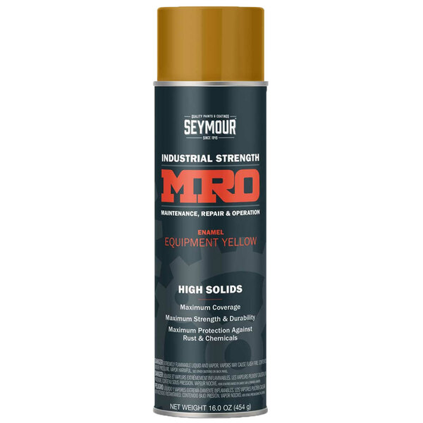 SM-620-1443 NEW EQUIPMENT YELLOW MRO HIGH SOLIDS SPRAY PAINT 20OZ CAN 16OZ FILL