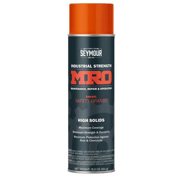 SM-620-1451 SAFETY ORANGE MRO HIGH SOLIDS SPRAY PAINT 20OZ CAN 16OZ FILL