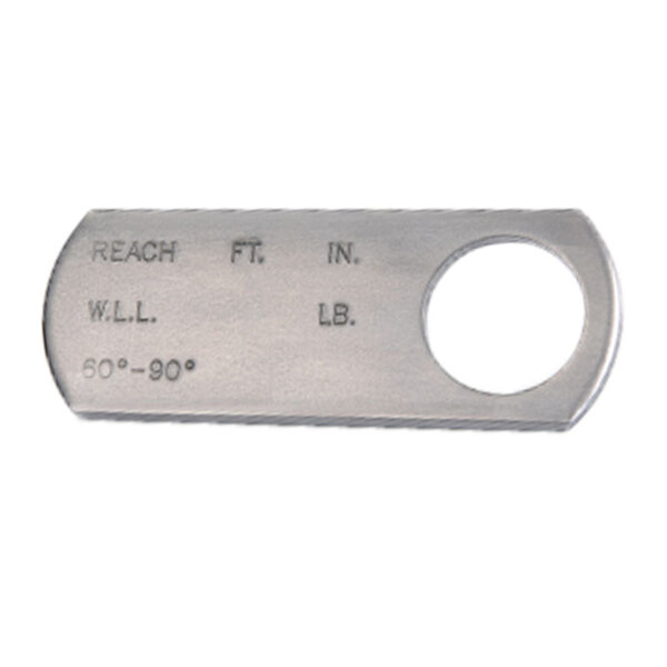 CHAIN I.D. TAG 80554, CHAIN SLING TAG