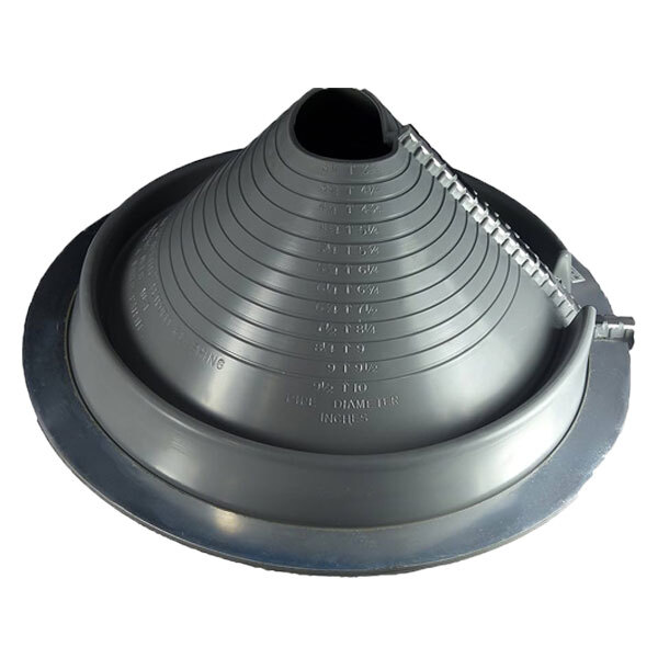 RF3 GRAY RETROFIT EPDM PIPE FLASHING 3 1/4-10 OUTSIDE PIPE DIAMETER 14 1/2 BASE SIZE