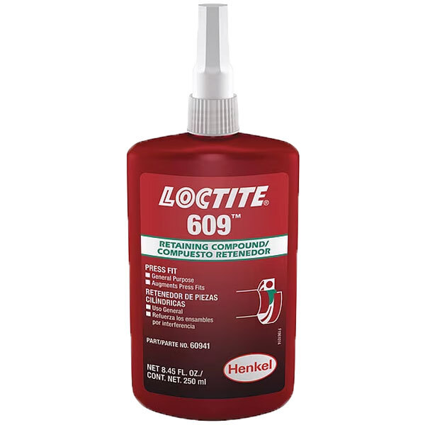 LOCTITE 135513 609 GREEN RETAINING COMPOUND GENERAL PURPOSE 3000 PSI 250 MIL BOTTLE