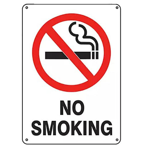 S-9963P "NO SMOKING" SIGN - PLASTIC