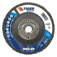 4 1/2 X 40 GRIT BIG CAT HIGH DENSITY FLAP DISC 5/8-11 ARBOR ZIRCONIA ALUMINA TYPE 27