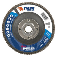 4 1/2 X 60 GRIT BIG CAT HIGH DENSITY FLAP DISC 5/8-11 ARBOR ZIRCONIA ALUMINA TYPE 27