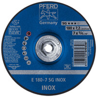 7 X 1/4 GRINDING WHEEL 5/8-11 ARBOR SG INOX DEPRESSED CENTER TYPE 27 ALUMINUM OXIDE