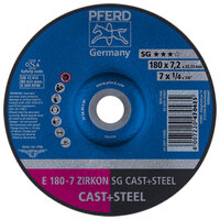7 X 1/4 GRINDING WHEEL 7/8 ARBOR ZIRKON SG CAST + STEEL DEPRESSED CENTER TYPE 27