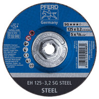 5 X 1/8 CUT-OFF WHEEL 5/8-11 ARBOR SG STEEL DEPRESSED CENTER TYPE 27 AO