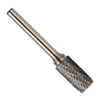 SB-43 1/8 X 9/16 MINIATURE CARBIDE BUR CYLINDRICAL END CUT DOUBLE CUT 1/8 SHANK