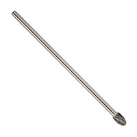 SE-5L6 1/2 X 7/8 X 6 EXTRA LONG CARBIDE BUR OVAL END SINGLE CUT 1/4 SHANK