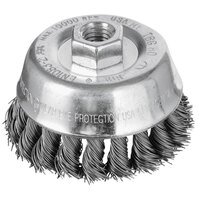 3 1/2 X .020 CARBON STEEL KNOT WIRE CUP BRUSH 5/8-11 ARBOR