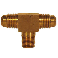 1/8 X 1/8 BRASS SAE 45 DEGREE FLARE MALE BRANCH TEE USA