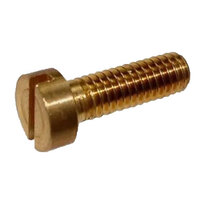 1/4-20 x 1 Brass Slotted Drive Fillister Head Machine Screw