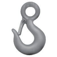 #22 GALVANIZED DROP FORGED EYE HOIST HOOK WITH LATCH 1500# WLL