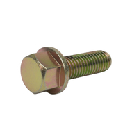 M10-1.50 X 20 MM (FT) COARSE JIS HEX FLANGE SCREW NON SERRATED DIN 6921 10.9 YELLOW ZINC