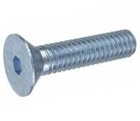 M12-1.75 X 25MM ZINC FINISH ALLOY STEEL CLASS 12.9 HEX DRIVE FLAT HEAD SOCKET CAP SCREW