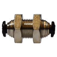 3MM NICKEL PLATED BRASS PUSH-IN METRIC BULKHEAD UNION