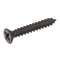 10 x 3/4 Black Oxide Finish Steel Phillips Drive Flat Head Type A Sheet Metal Screw