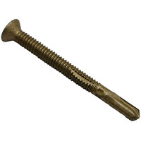 1/4-20 X 3 1/4 ZINC CR3+ FINISH STEEL PHILLIPS DRIVE FLAT HEAD REAMER WITH WINGS SELF-DRILLING SCREW